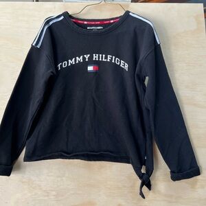 Tommy Hilfiger Kids Black Sweatshirt with Logo